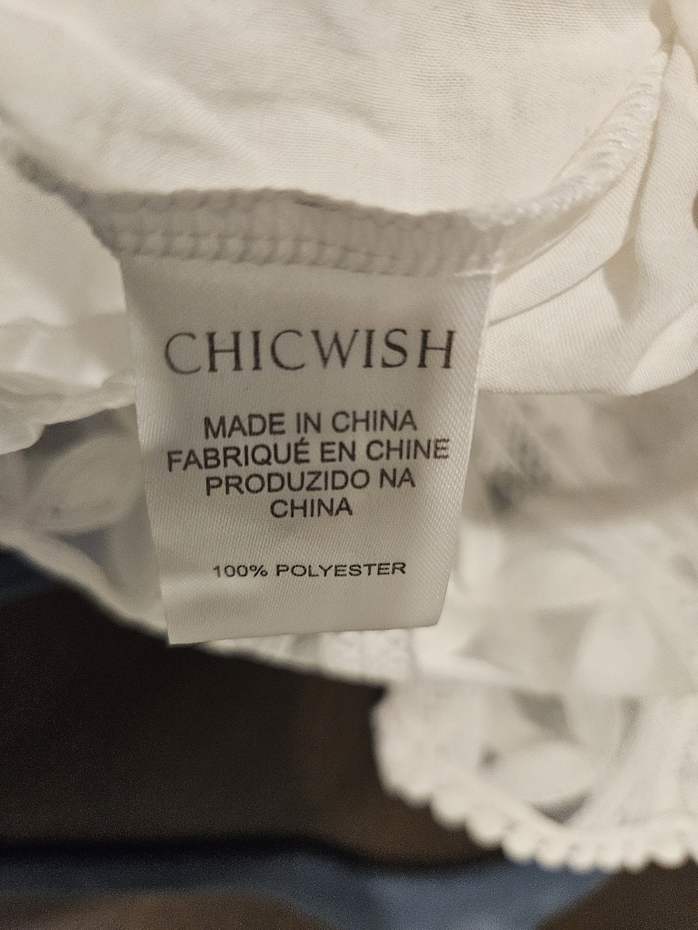 CHICWISH White Lace Peplum Top - Picture 6 of 7